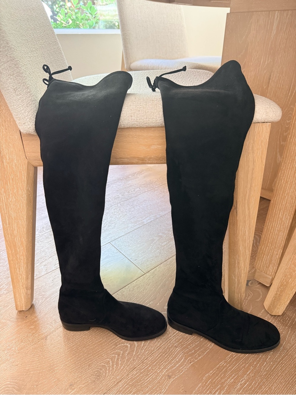 Stuart Weitzman Black Over-the-Knee Suede Boots